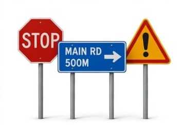 High-reflective road signs