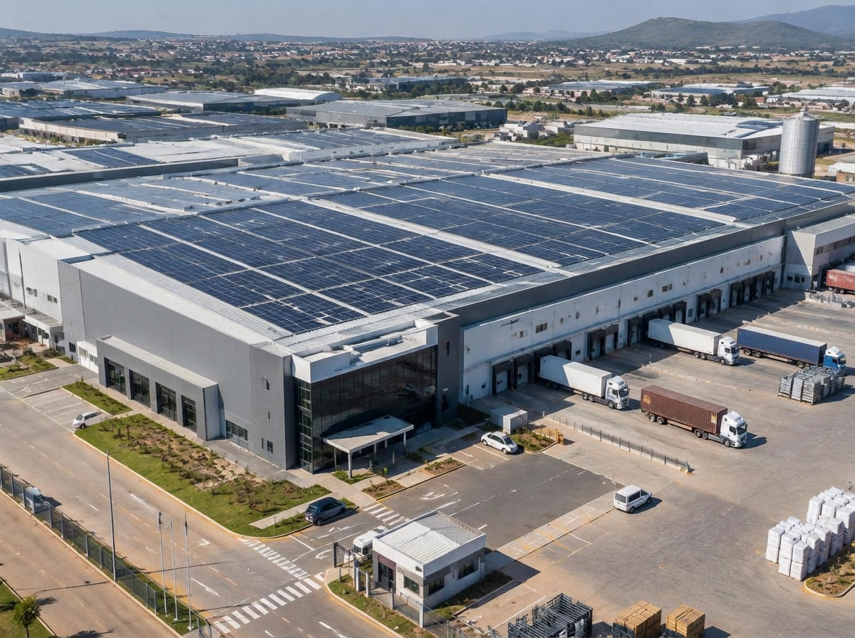 Rooftop solar on a large commercial facility